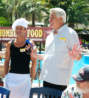 Benidorm. Image shows from L to R: Mateo (Jake Canuso), Cyril Babcock (Matthew Kelly). Copyright: Tiger Aspect Productions