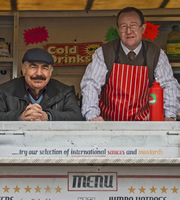 Bob Servant. Image shows from L to R: Bob Servant (Brian Cox), Frank (Jonathan Watson). Copyright: BBC