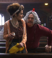 Bob Servant. Image shows from L to R: Kirsty (Shirley Henderson), Bob Servant (Brian Cox). Copyright: BBC