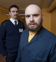 Burnistoun. Image shows from L to R: Iain Connell, Robert Florence. Copyright: The Comedy Unit