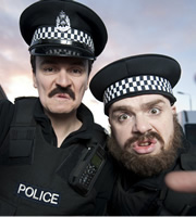 Burnistoun. Image shows from L to R: Iain Connell, Robert Florence. Copyright: The Comedy Unit