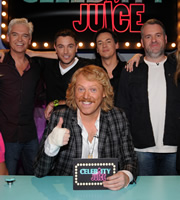 Celebrity Juice. Image shows from L to R: Phillip Schofield, Gino D'Acampo, Leigh Francis, Dave Vitty, Chris Moyles. Copyright: Talkback / TalkbackThames