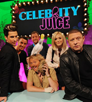 Celebrity Juice. Image shows from L to R: Russell Kane, Gino D'Acampo, Rufus Hound, Leigh Francis, Fearne Cotton, Shaun Ryder. Copyright: Talkback / TalkbackThames