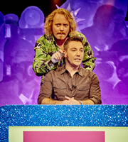 Celebrity Juice. Image shows from L to R: Leigh Francis, Gino D'Acampo. Copyright: Talkback / TalkbackThames