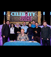 Celebrity Juice. Image shows from L to R: James Martin, Frankie Bridge, Holly Willoughby, Leigh Francis, Paddy McGuinness, Jennifer Metcalfe, Vernon Kay, Gino D'Acampo, Chris Ramsey. Copyright: Talkback / TalkbackThames