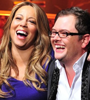 Alan Carr: Chatty Man. Image shows from L to R: Mariah Carey, Alan Carr. Copyright: Open Mike Productions