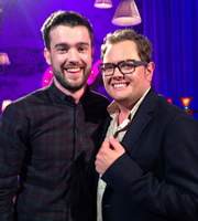 Alan Carr: Chatty Man. Image shows from L to R: Jack Whitehall, Alan Carr. Copyright: Open Mike Productions