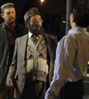 Citizen Khan. Image shows from L to R: Dave (Kris Marshall), Mr Khan (Adil Ray), Amjad (Abdullah Afzal). Copyright: BBC