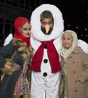 Citizen Khan. Image shows from L to R: Alia (Bhavna Limbachia), Mr Khan (Adil Ray), Naani (Adlyn Ross). Copyright: BBC