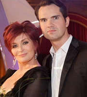 A Comedy Roast. Image shows from L to R: Sharon Osbourne, Jimmy Carr. Copyright: Monkey Kingdom