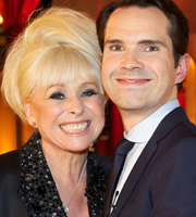 A Comedy Roast. Image shows from L to R: Barbara Windsor, Jimmy Carr. Copyright: Monkey Kingdom