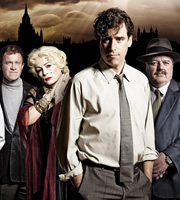 The Comic Strip Presents.... Image shows from L to R: Alastair Campbell (Harry Enfield), Margaret Thatcher (Jennifer Saunders), Tony Blair (Stephen Mangan), Inspector Hutton (Robbie Coltrane). Copyright: Comic Strip Productions