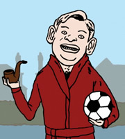 Martin Clunes Football Animation Sketch. Copyright: Angel Eye Media