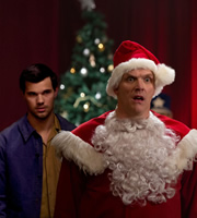 Cuckoo. Image shows from L to R: Dale (Taylor Lautner), Ken (Greg Davies). Copyright: Roughcut Television