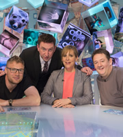 Duck Quacks Don't Echo. Image shows from L to R: Andrew Flintoff, Lee Mack, Mel Giedroyc, Johnny Vegas. Copyright: Magnum Media