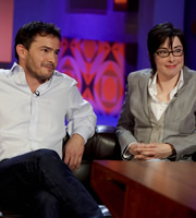 Friday Night With Jonathan Ross. Image shows from L to R: Giles Coren, Sue Perkins. Copyright: Hot Sauce