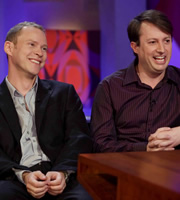 Friday Night With Jonathan Ross. Image shows from L to R: Robert Webb, David Mitchell. Copyright: Hot Sauce