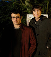 Friday Night Dinner. Image shows from L to R: Adam (Simon Bird), Jonny (Tom Rosenthal). Copyright: Popper Pictures / Big Talk Productions