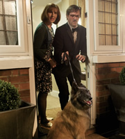 Friday Night Dinner. Image shows from L to R: Jackie (Tamsin Greig), Jim (Mark Heap). Copyright: Popper Pictures / Big Talk Productions