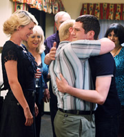 Gavin & Stacey. Image shows from L to R: Dawn (Julia Davis), Pam (Alison Steadman), Pete (Adrian Scarborough), Gavin (Mathew Horne), Nessa (Ruth Jones). Copyright: Baby Cow Productions