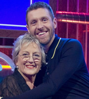 Genius With Dave Gorman. Image shows from L to R: Germaine Greer, Dave Gorman. Copyright: BBC