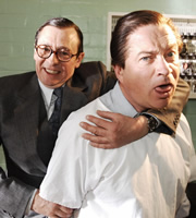 Harry & Paul. Image shows from L to R: Paul Whitehouse, Harry Enfield. Copyright: Tiger Aspect Productions