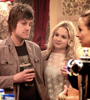 Hebburn. Image shows from L to R: Jack Pearson (Chris Ramsey), Sarah Pearson (Kimberley Nixon), Vicki (Lisa McGrillis). Copyright: Channel X North / Baby Cow Productions