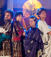 Horrible Histories. Image shows from L to R: Ben Willbond, Mathew Baynton, Jim Howick, Simon Farnaby. Copyright: Lion Television / Citrus Television