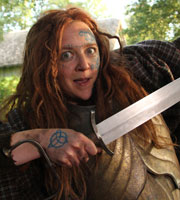 Horrible Histories. Boudica (Lorna Watson). Copyright: Lion Television / Citrus Television