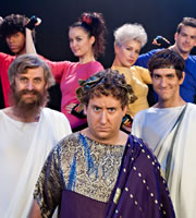 Horrible Histories. Image shows from L to R: Laurence Rickard, Jim Howick, Mathew Baynton. Copyright: Lion Television / Citrus Television