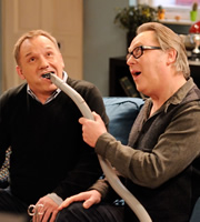 House Of Fools. Image shows from L to R: Bob (Bob Mortimer), Vic (Vic Reeves). Copyright: BBC / Pett Productions