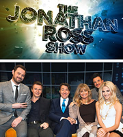 The Jonathan Ross Show. Image shows from L to R: Danny Dyer, Liam Neeson, Jonathan Ross, Goldie Hawn, Peter Andre, Pixie Lott. Copyright: Hot Sauce / ITV Studios