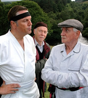 Last Of The Summer Wine. Image shows from L to R: Boothroyd (Brian Conley), Alvin Smedley (Brian Murphy), Howard Sibshaw (Robert Fyfe). Copyright: BBC