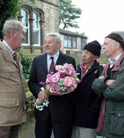 Last Of The Summer Wine. Image shows from L to R: Luther 'Hobbo' Hobdyke (Russ Abbot), Toby Mulberry Smith (Trevor Bannister), Entwistle (Burt Kwouk), Alvin Smedley (Brian Murphy). Copyright: BBC