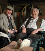 Last Of The Summer Wine. Image shows from L to R: Norman Clegg (Peter Sallis), Heptonstall (Peter Baldwin). Copyright: BBC