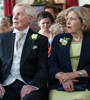 Last Tango In Halifax. Image shows from L to R: Alan (Derek Jacobi), Celia (Anne Reid). Copyright: Red Production Company