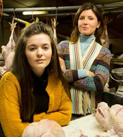 Little Crackers. Image shows from L to R: Young Sharon (Katherine Rose Morley), Sharon's Mum (Sharon Horgan)