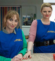 Love Matters. Image shows from L to R: Bella Wright (Isy Suttie), Jenny (Rebekah Staton)
