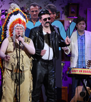 The Matt Lucas Awards. Image shows from L to R: Matt Lucas, Henning Wehn, Jason Manford. Copyright: John Stanley Productions / BBC