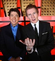 Michael McIntyre's Comedy Roadshow. Image shows from L to R: Michael McIntyre, Patrick Kielty. Copyright: Open Mike Productions