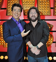 Michael McIntyre's Comedy Roadshow. Image shows from L to R: Michael McIntyre, Keith Farnan. Copyright: Open Mike Productions