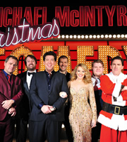 Michael McIntyre's Comedy Roadshow. Image shows from L to R: Jack Dee, David Mitchell, Michael McIntyre, Rhod Gilbert, Kylie Minogue, James Corden, Rob Brydon. Copyright: Open Mike Productions