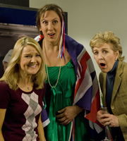 Miranda. Image shows from L to R: Stevie (Sarah Hadland), Miranda (Miranda Hart), Penny (Patricia Hodge). Copyright: BBC