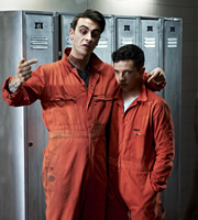 Misfits. Image shows from L to R: Rudy (Joe Gilgun), Finn (Nathan McMullen). Copyright: Clerkenwell Films