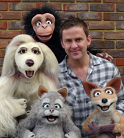 Mongrels. Image shows from L to R: Destiny, Monkey, Marion, Scott Mills, Nelson. Copyright: BBC