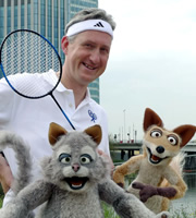 Mongrels. Image shows from L to R: Lembit Öpik, Marion, Nelson. Copyright: BBC