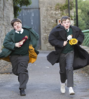 Moone Boy. Image shows from L to R: Padraic (Ian O'Reilly), Martin (David Rawle). Copyright: Baby Cow Productions / Sprout Pictures