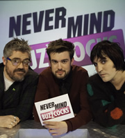 Never Mind The Buzzcocks. Image shows from L to R: Phill Jupitus, Jack Whitehall, Noel Fielding. Copyright: TalkbackThames / BBC