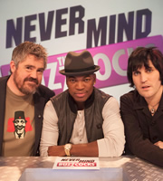 Never Mind The Buzzcocks. Image shows from L to R: Phill Jupitus, Shaffer Smith, Noel Fielding. Copyright: TalkbackThames / BBC