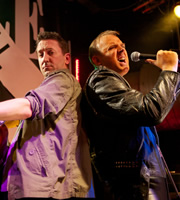 Not Going Out. Image shows from L to R: Lee (Lee Mack), Tim (Tim Vine). Copyright: Avalon Television / Arlo Productions